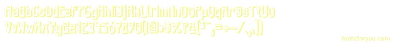Elb Tunnel Schatten-Schriftart – Gelbe Schriften