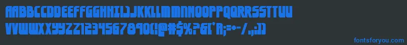 eldebaranbold Font – Blue Fonts on Black Background