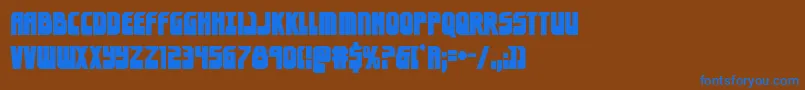 eldebaranbold Font – Blue Fonts on Brown Background