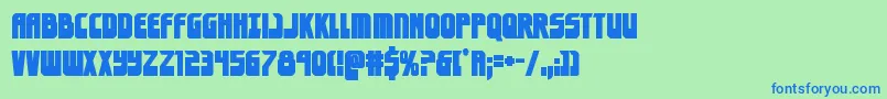 eldebaranbold Font – Blue Fonts on Green Background