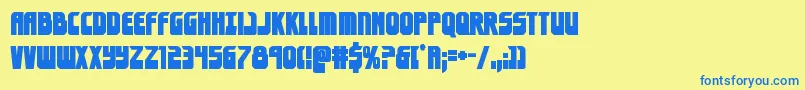 eldebaranbold Font – Blue Fonts on Yellow Background