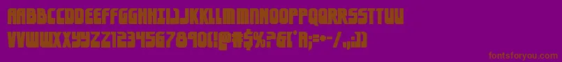 eldebaranbold-fontti – ruskeat fontit violetilla taustalla