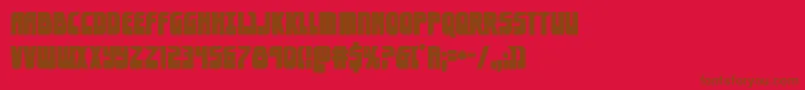 eldebaranbold Font – Brown Fonts on Red Background