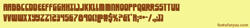 eldebaranbold Font – Brown Fonts on Yellow Background
