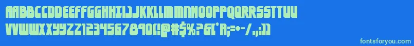 eldebaranbold Font – Green Fonts on Blue Background