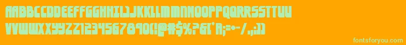 eldebaranbold Font – Green Fonts on Orange Background