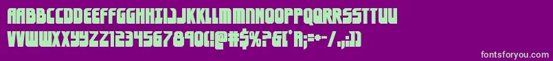 eldebaranbold Font – Green Fonts on Purple Background