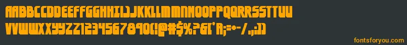 フォントeldebaranbold – 黒い背景にオレンジの文字