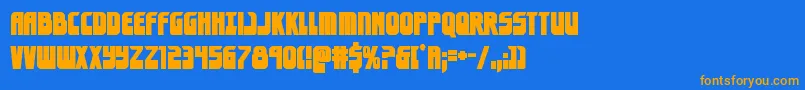 eldebaranbold Font – Orange Fonts on Blue Background