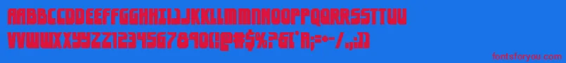 eldebaranbold Font – Red Fonts on Blue Background