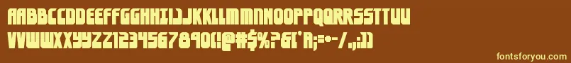 eldebaranbold Font – Yellow Fonts on Brown Background