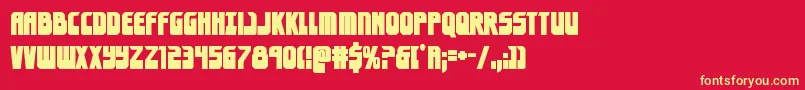 eldebaranbold Font – Yellow Fonts on Red Background