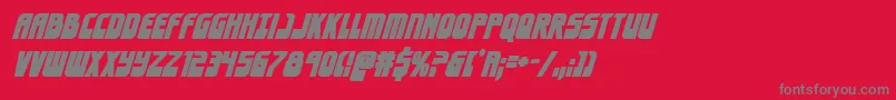 eldebaranboldital Font – Gray Fonts on Red Background