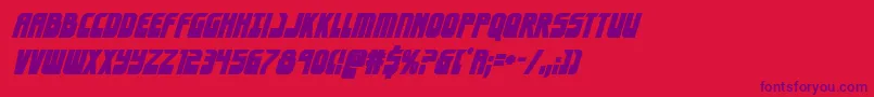 eldebaranboldital-Schriftart – Violette Schriften auf rotem Hintergrund