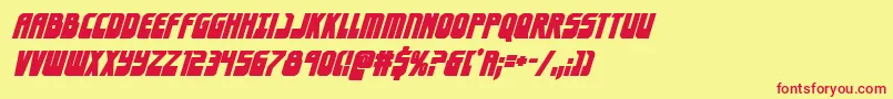 eldebaranboldital Font – Red Fonts on Yellow Background