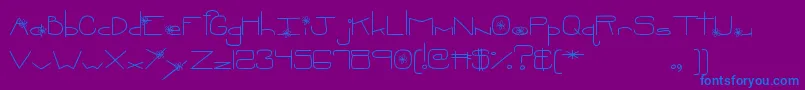 MtfOopsieDaisie Font – Blue Fonts on Purple Background