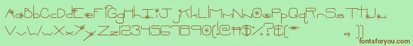 MtfOopsieDaisie Font – Brown Fonts on Green Background