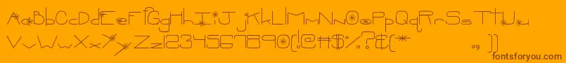 MtfOopsieDaisie Font – Brown Fonts on Orange Background