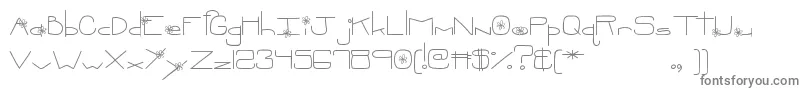 Шрифт MtfOopsieDaisie – серые шрифты на белом фоне