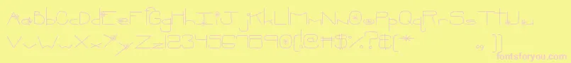 MtfOopsieDaisie Font – Pink Fonts on Yellow Background