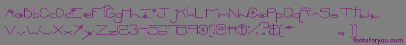 MtfOopsieDaisie Font – Purple Fonts on Gray Background