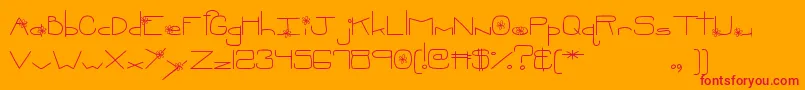 MtfOopsieDaisie Font – Red Fonts on Orange Background