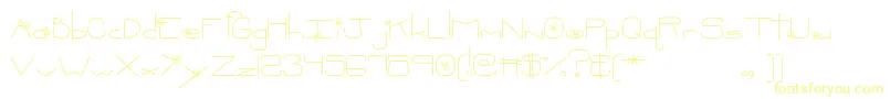 MtfOopsieDaisie Font – Yellow Fonts on White Background