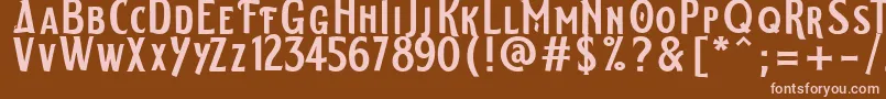 Fonte ELDERWEISS Regular – fontes rosa em um fundo marrom