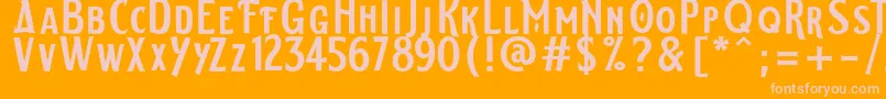 ELDERWEISS Regular Font – Pink Fonts on Orange Background