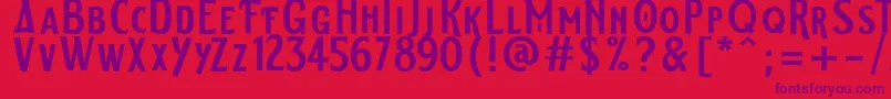 ELDERWEISS Regular Font – Purple Fonts on Red Background