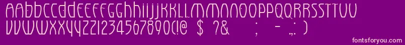 ELDORA-fontti – vaaleanpunaiset fontit violetilla taustalla