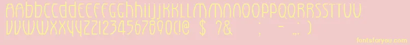 ELDORA Font – Yellow Fonts on Pink Background