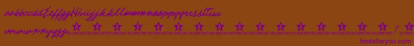 ELECT trial    Font – Purple Fonts on Brown Background