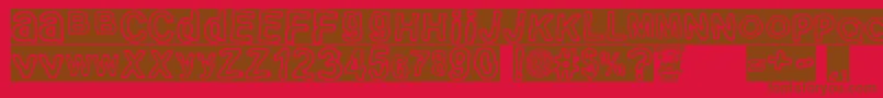 electric Punk Font – Brown Fonts on Red Background