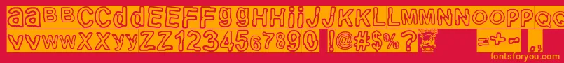 electric Punk Font – Orange Fonts on Red Background