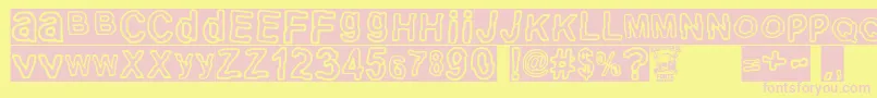 electric Punk Font – Pink Fonts on Yellow Background