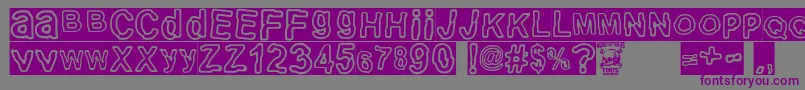 electric Punk Font – Purple Fonts on Gray Background