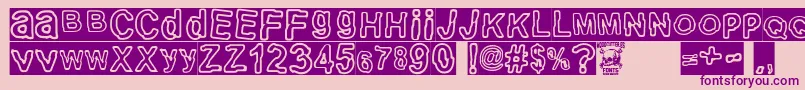 electric Punk Font – Purple Fonts on Pink Background