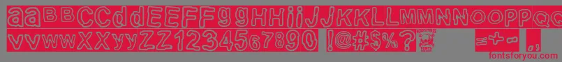 electric Punk Font – Red Fonts on Gray Background
