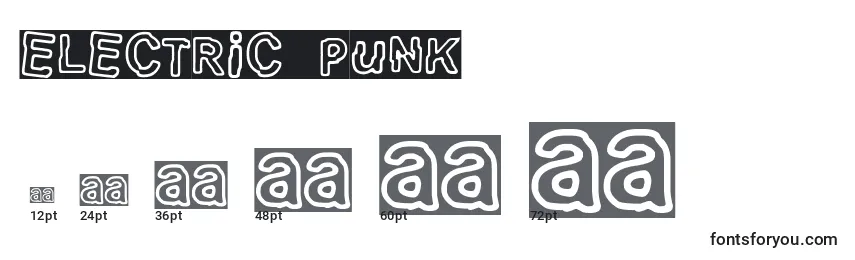 Electric Punk Font Sizes