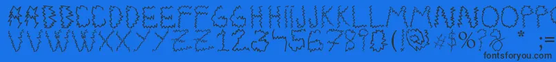 Electrica Salsa Font – Black Fonts on Blue Background