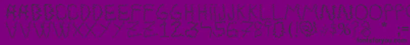 フォントElectrica Salsa – 紫の背景に黒い文字