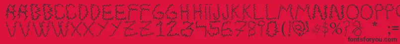 Electrica Salsa Font – Black Fonts on Red Background