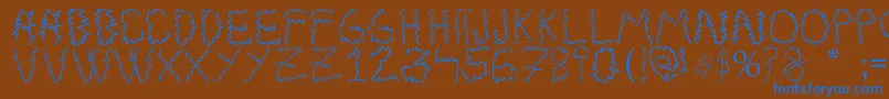 Шрифт Electrica Salsa – синие шрифты на коричневом фоне