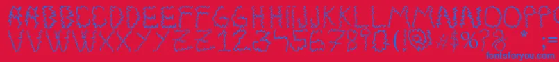 Шрифт Electrica Salsa – синие шрифты на красном фоне