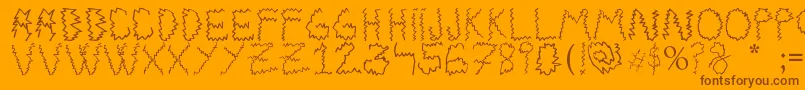 フォントElectrica Salsa – オレンジの背景に茶色のフォント