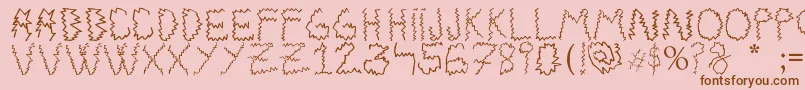Electrica Salsa-fontti – ruskeat fontit vaaleanpunaisella taustalla
