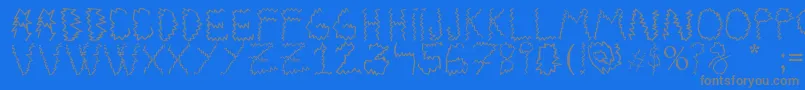 フォントElectrica Salsa – 青い背景に灰色の文字