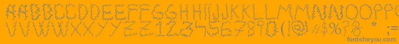 フォントElectrica Salsa – オレンジの背景に灰色の文字