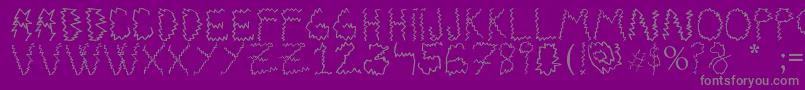 Electrica Salsa-fontti – harmaat kirjasimet violetilla taustalla